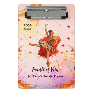 Mini Prancheta Pointe de Vista – Clipboard de Ballet Personalizad