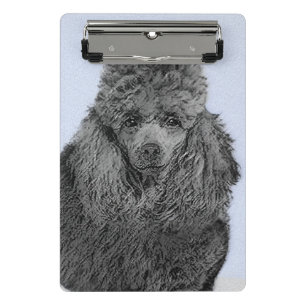 Mini Prancheta Poodle Painting Miniature Toy Black