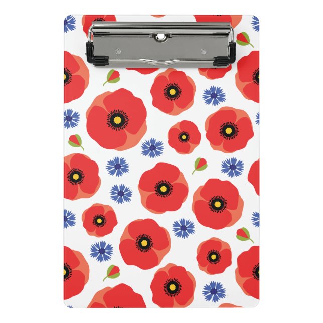 Mini Prancheta Poppys E Cornflower Patterno (Frente)