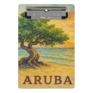 Mini Prancheta Praia da Águia Divi Tree Golden Hour em Aruba