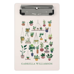 Mini Prancheta Prancha Botânica Personalizada Amante de Plantas N