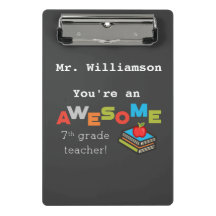 Professor do 7º ano Obrigado Incrível