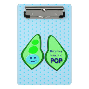 Mini Prancheta Pronto para Pop Baby Boy Blue Pea