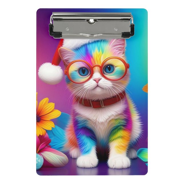 Mini Prancheta Rainbow Kitten Santa Claus-57357 (Frente)