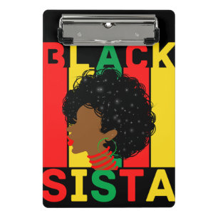 Mini Prancheta Rainha Negra Melanin Mulher Sista Amor