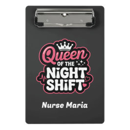 Mini Prancheta Rainha Personalizada do Turno da Noite Coroa de En