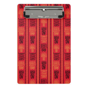 Mini Prancheta Red Native Patterno Étnico Tribe Boho Cultura
