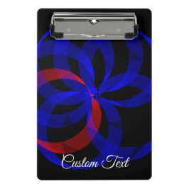 Mini Prancheta Red Revolving Accent Geometric Mini Clipboard