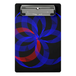 Mini Prancheta Red Revolving Accent Geometric Mini Clipboard