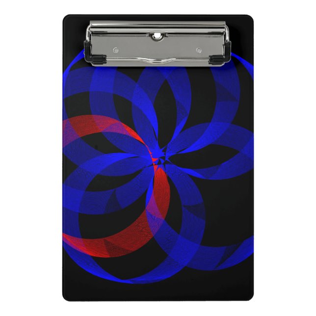 Mini Prancheta Red Revolving Accent Geometric Mini Clipboard (Frente)