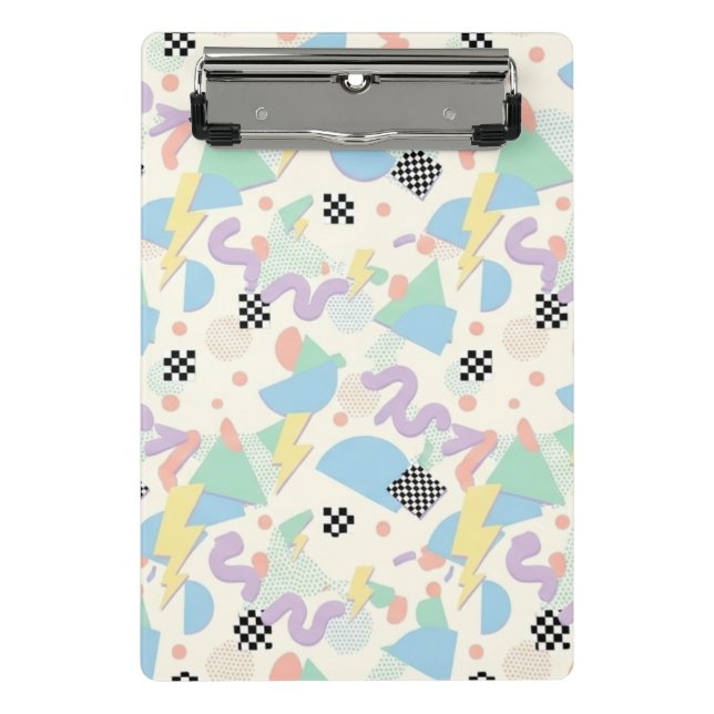 Mini Prancheta Retro 90s Memphis Aesthetic Pattern (Frente)