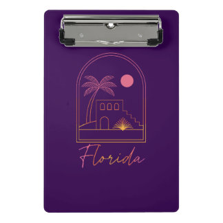 Mini Prancheta Retro Sunset Florida Vibe