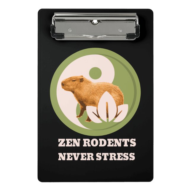 Mini Prancheta Roedores Zen Nunca Estressam Humor do Capivara (Frente)