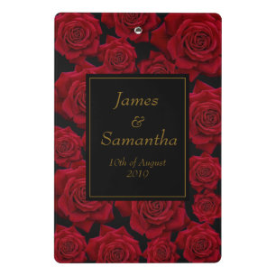 Mini Prancheta Rosa vermelha Elegante - Casamento