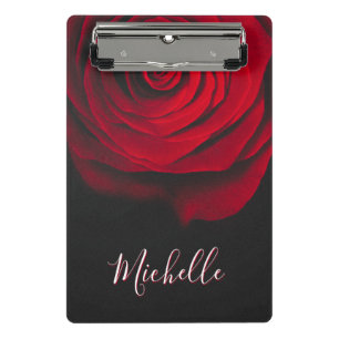Mini Prancheta Rosa vermelha monográfica personalizada fotografia