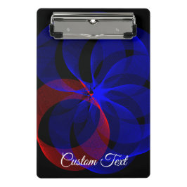 Mini Prancheta Rotating Blue Accent Geometric Mini Clipboard