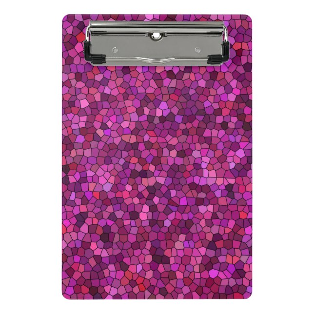 Mini Prancheta Roxo Rosa Mosaico  (Frente)