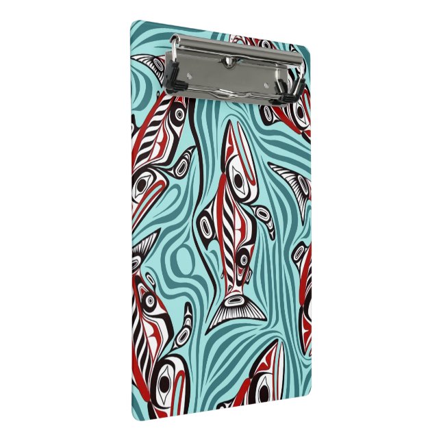 Mini Prancheta Salmon Haida Art Spirit Pacific Northwest Nnat (Inclinado)