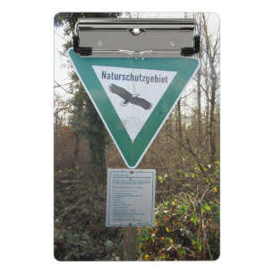 Mini Prancheta Schild Naturschutzgebiet