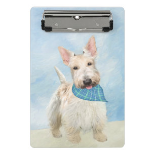 Mini Prancheta Scottish Terrier Wheaten Dog Painting