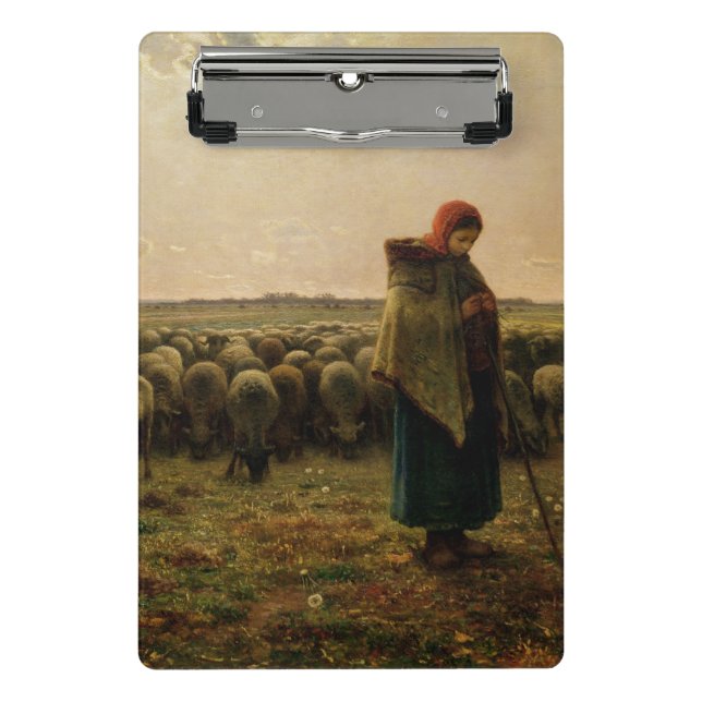Mini Prancheta Shepherdess com seu rebanho, 1863 (Frente)