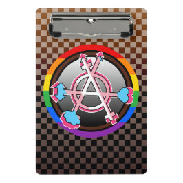 Mini Prancheta Símbolo da Anarquia de Gênero, Emblema no Tabuleir