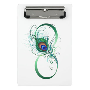 Mini Prancheta Símbolo Infinito com Pavão