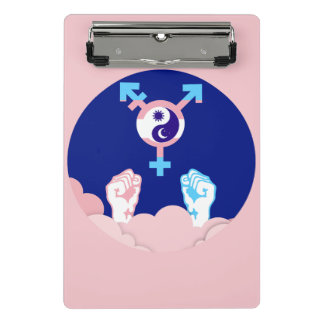 Mini Prancheta Símbolo Transgênero Sol e Lua Poder e Equilíbrio