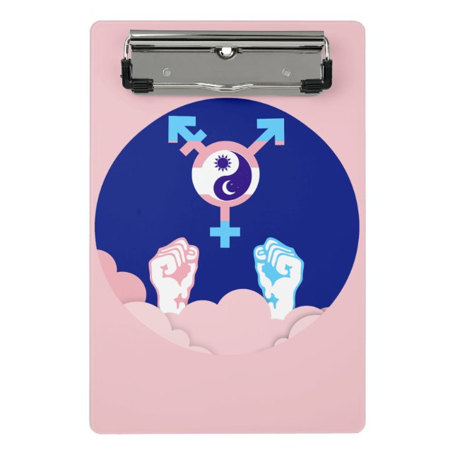 Mini Prancheta Símbolo Transgênero Sol e Lua Poder e Equilíbrio (Frente)