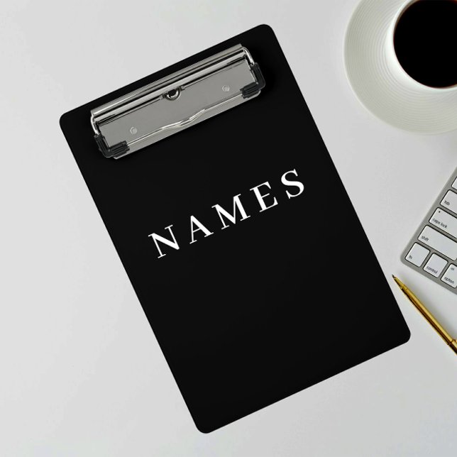 Mini Prancheta Simples Preto Personalizado Adicionar Seu Nome Ele (Criador carregado)