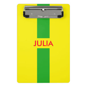 Mini Prancheta Simplesmente Stripes verde-grama + seu nome / idei