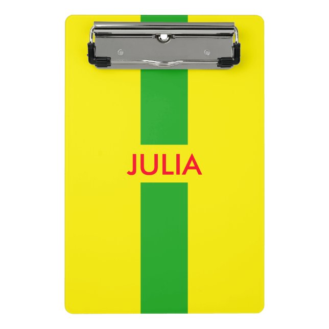 Mini Prancheta Simplesmente Stripes verde-grama + seu nome / idei (Frente)