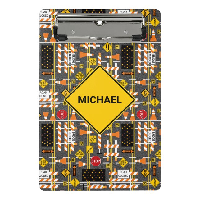 Mini Prancheta Sinais de Construção Rodoviária (Frente)