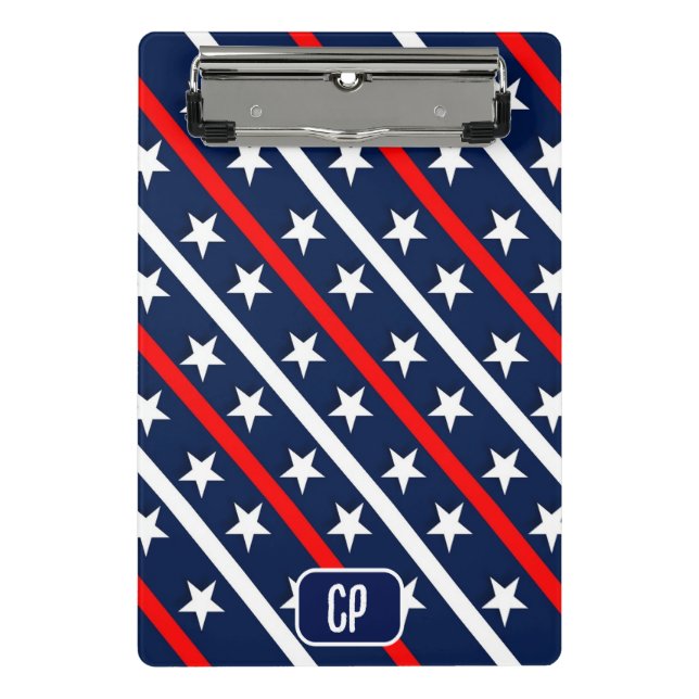 Mini Prancheta Sinalizador de Estrelas e Stripes EUA Personalizad (Frente)