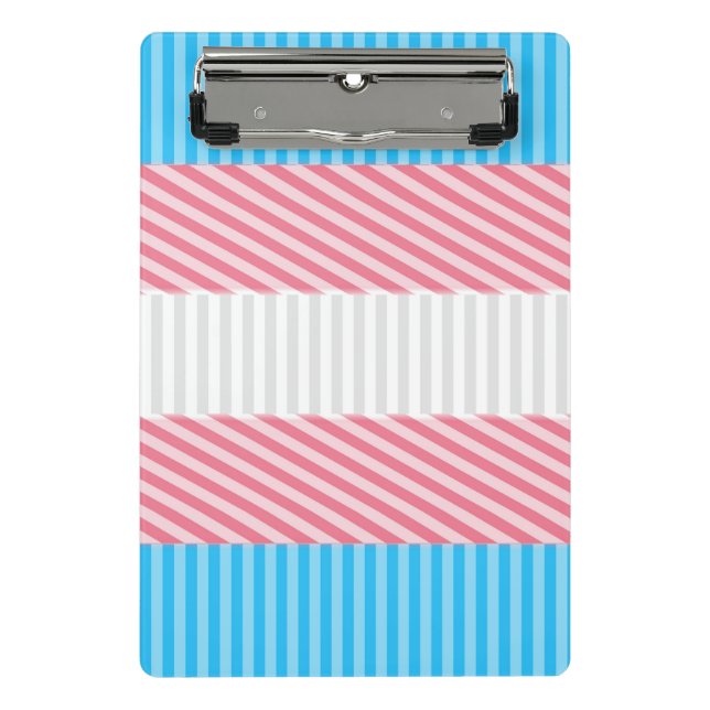 Mini Prancheta Sinalizador do Abstrato Transgender Pride Stripe F (Frente)
