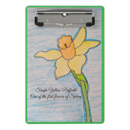 Mini Prancheta Solteiro Amarelo Daffodil com Laranja Center