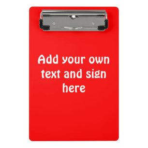 Mini Prancheta Somente fundo da cor - vermelho do fogo + suas