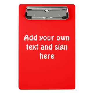 Mini Prancheta Somente fundo da cor - vermelho do fogo + suas