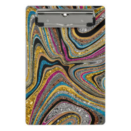 Mini Prancheta Sparkle Glam glittery Girly Marble Art