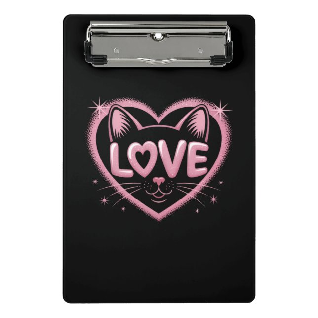 Mini Prancheta Sparkling Cat Love (Frente)