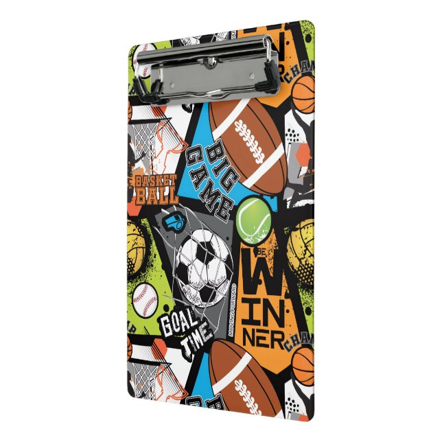 Mini Prancheta Sport Pattern With Balls (Angulado2)