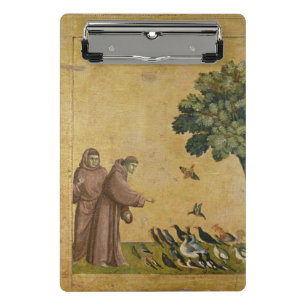 Mini Prancheta St Francis de Assisi que preaching aos pássaros