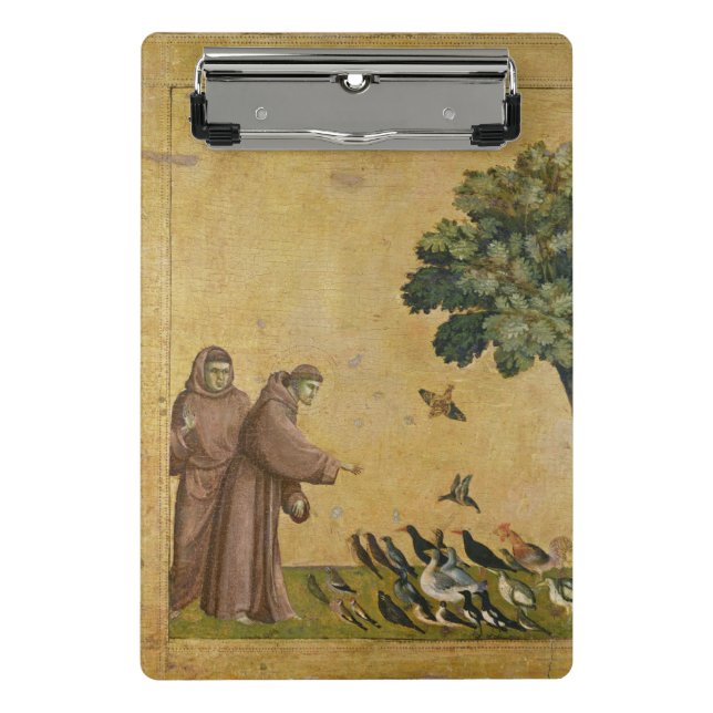 Mini Prancheta St Francis de Assisi que preaching aos pássaros (Frente)