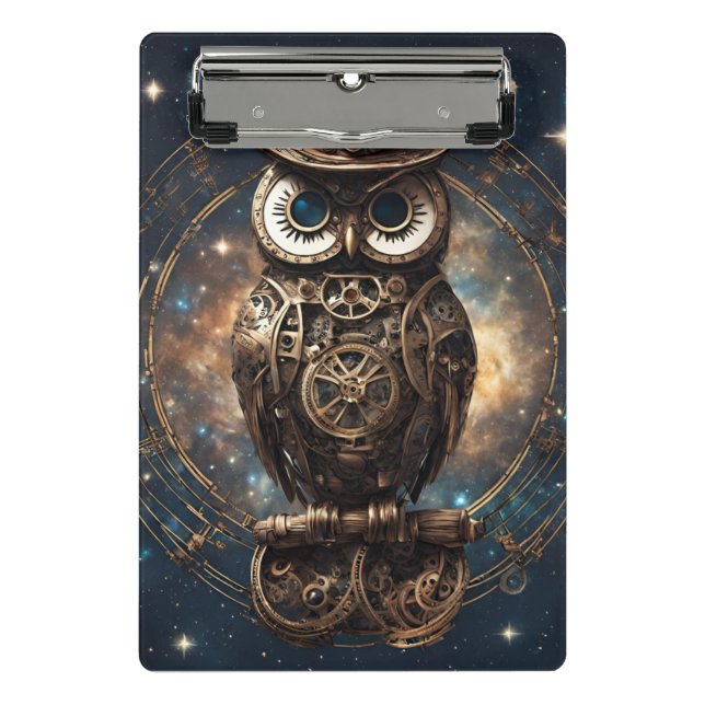 Mini Prancheta Steampunk Owl (Frente)