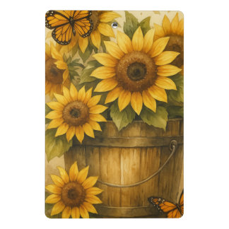 Mini Prancheta Sunflower Journal
