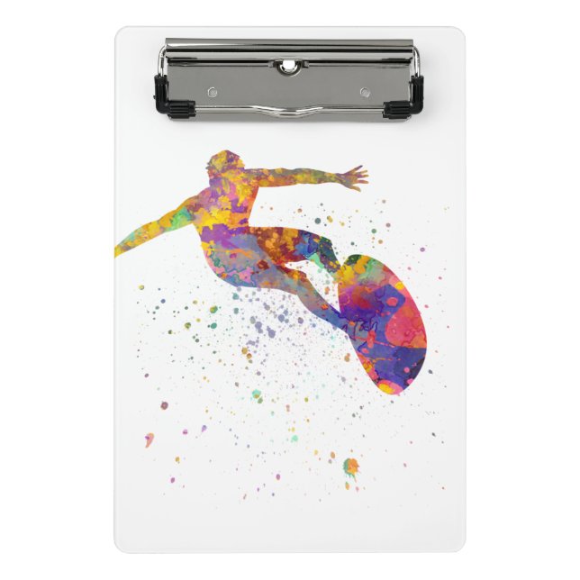 Mini Prancheta surf in watercolor (Frente)