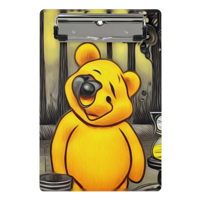 Mini Prancheta Surreal Cyborg Parody Pooh Bear (Frente)