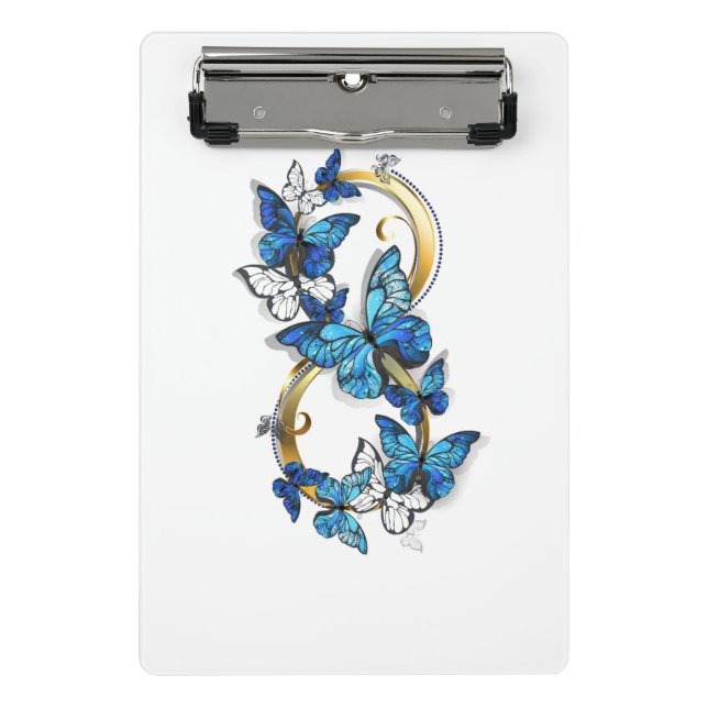 Mini Prancheta Symbol Infinity of Blue Morpho Butterflies (Frente)