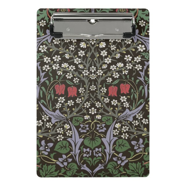 Mini Prancheta Tapeçaria Floral William Morris Blackthorn (Frente)