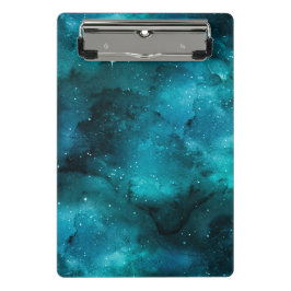 Mini Prancheta Teal Galaxy Series Design 7